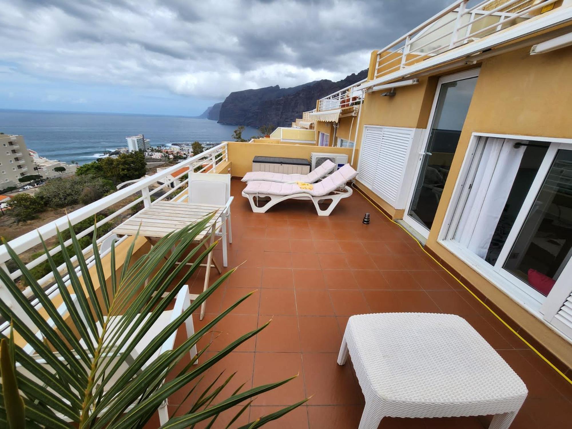 Apartamento Los Gigantes,Huge Terrace,Sea View,Air Conditioning Puerto de Santiago  Exterior foto